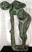 木内克「裸婦像（右手ついた立像）（ブロンズ）」