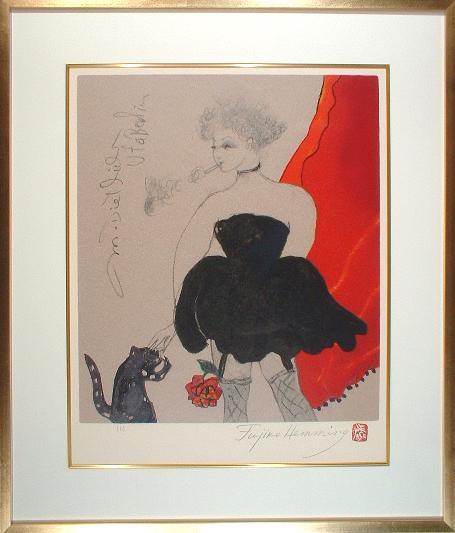リトグラフ版画 イングリット・フジ子・ヘミング「くりくり